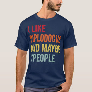 Ich mag Diplodocus vielleicht 3 Leute T-Shirt