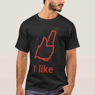 Ich mag Drinks Facebook Thumb Beer Gin Reitfreund T-Shirt