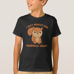 Ich mag Eichhörnchen echt wie ein lustiges Eichhör T-Shirt