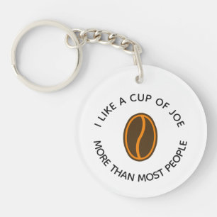 Ich mag eine Tasse Joe mehr...   Funny Coffee Slog Schlüsselanhänger