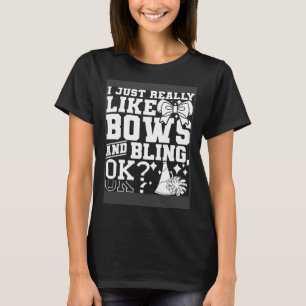 Ich mag einfach Bögen und Glitter Cheerleader Chee T-Shirt