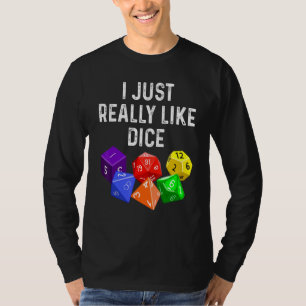 Ich mag einfach nur Würfel RPG Rollenspiel T-Shirt