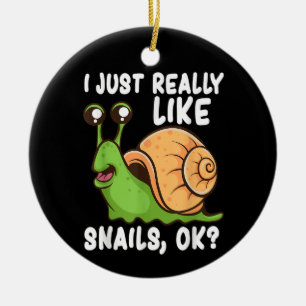 Ich mag einfach Schnecken wirklich gerne, ok lusti Keramik Ornament