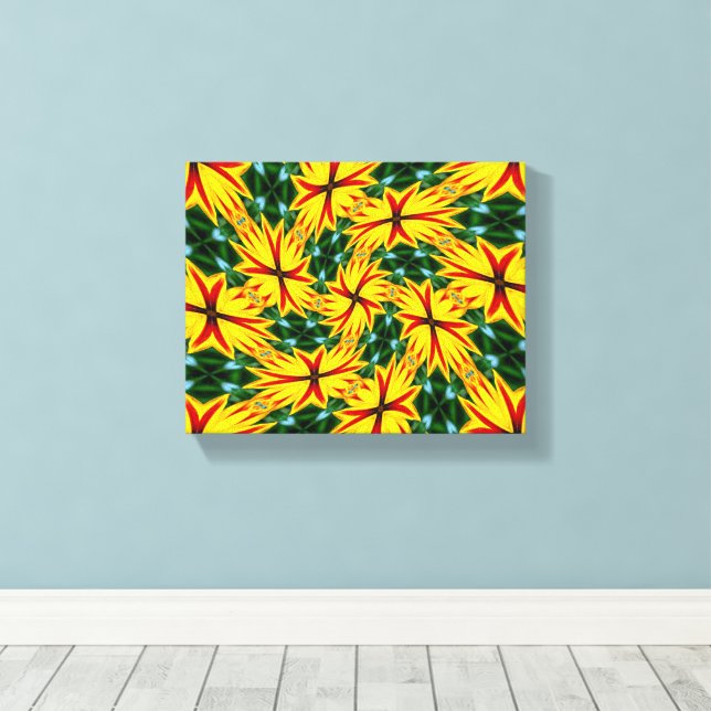 Ich mag einzigartige Blume Leinwanddruck (Insitu (Holzboden))