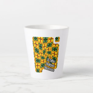 Ich mag einzigartige Blume Milchtasse