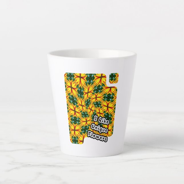 Ich mag einzigartige Blume Milchtasse (Vorderseite)