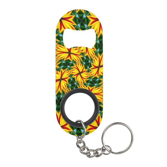 Ich mag einzigartige Blume Mini Flaschenöffner (Rückseite)