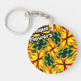 Ich mag einzigartige Blume Schlüsselanhänger