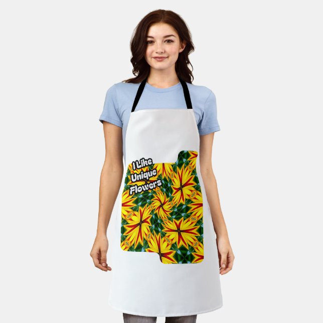 Ich mag einzigartige Blume Schürze (Getragen)
