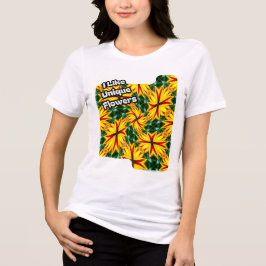 Ich mag einzigartige Blume Tri-Blend Shirt