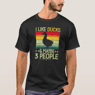 Ich mag Enten und vielleicht 3 Leute Harvest Farmi T-Shirt