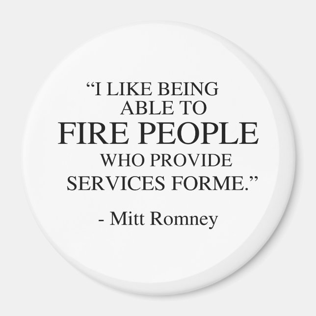 Ich mag es, Menschen entlassen zu können Magnet (Vorne)