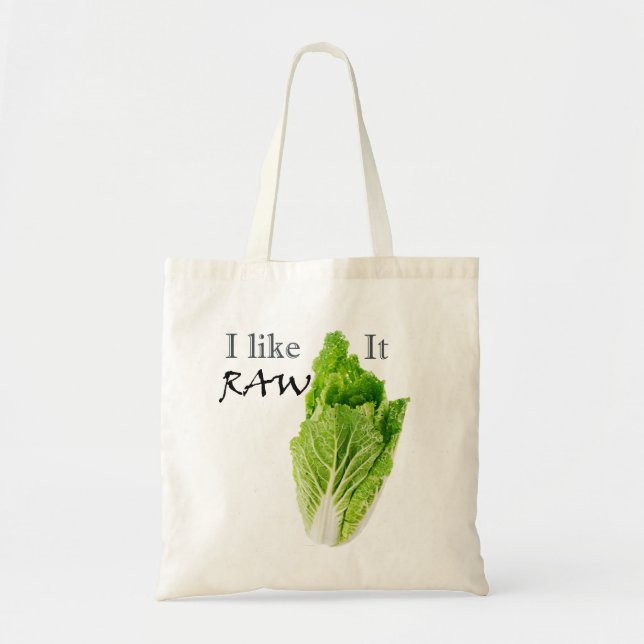 Ich mag es rohe Taschen-Taschen-rohe vegane Tragetasche (Vorne)