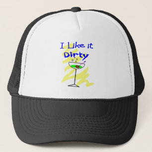 Ich mag es schmutzige Martini-Trinker-Geschenke Truckerkappe