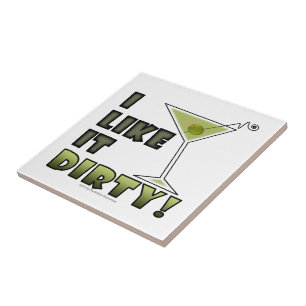 ICH MAG ES SCHWER! Dirty Martini Cocktail Spaß Fliese