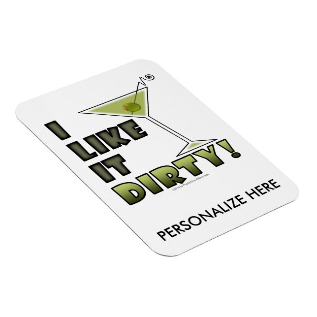 ICH MAG ES SCHWER! Dirty Martini Cocktail Spaß Magnet (Rechte Seite)