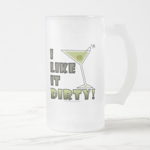 ICH MAG ES SCHWER! Dirty Martini Cocktail Spaß Mattglas Bierglas