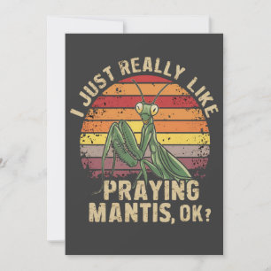 Ich mag es wirklich, Mantis Ok Insekt Retro zu bet Einladung