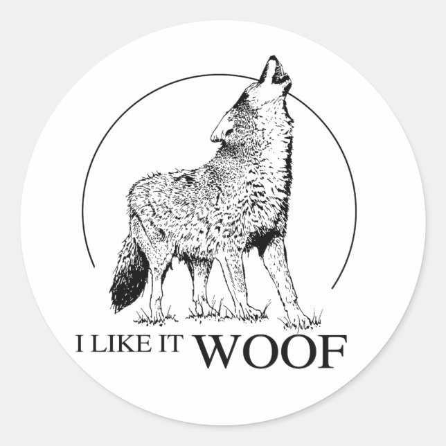 ICH MAG ES WOVON RUNDER AUFKLEBER (Vorderseite)