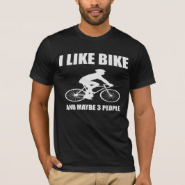 Ich mag Fahrrad und vielleicht 3 Leute Shirt Gesch