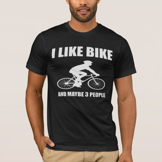 Ich mag Fahrrad und vielleicht 3 Leute Shirt Gesch (Vorderseite)