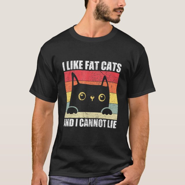 Ich mag Fett-Katzen und ich kann Katzenbesitzer ni T-Shirt (Vorderseite)