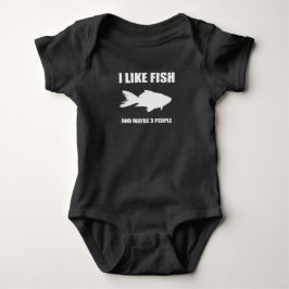 Ich mag Fisch und vielleicht 3 Personen Geschenke Baby Strampler