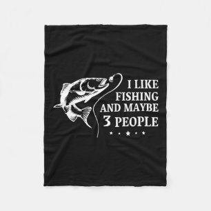 Ich mag Fischen, und vielleicht 3 Leute fischen. l Fleecedecke