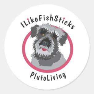 Ich mag Fischstämme Runder Aufkleber