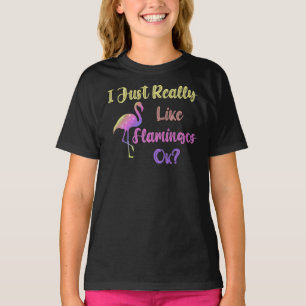 Ich mag Flamingos einfach wirklich ok T-Shirt