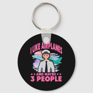 Ich mag Flugzeuge und vielleicht 3 Leute Schlüsselanhänger