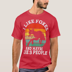 Ich mag Fohlen und vielleicht 3 Leute lustige Retr T-Shirt