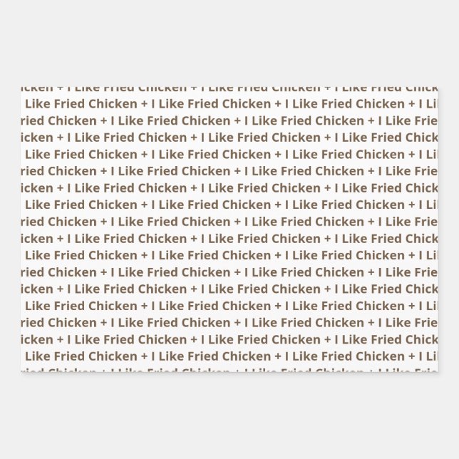Ich mag Fried Chicken Geschenkpapier Set (Vorderseite)