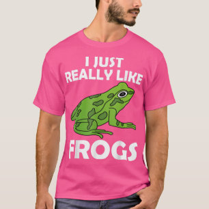Ich mag Frogs FrogAmphibien-Grüner Frosch T-Shirt