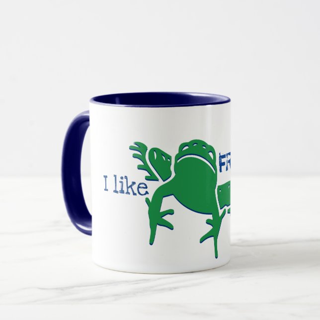 Ich mag Frösche Tasse (Vorderseite Links)