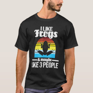 Ich mag Frösche und vielleicht 3 Leute - Amphibien T-Shirt