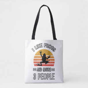 Ich mag Frösche und vielleicht 3 Leute Bestes Fr Tasche