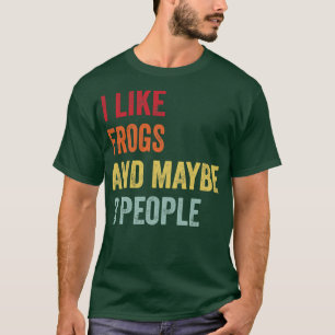 Ich mag Frösche vielleicht 3 Leute T-Shirt