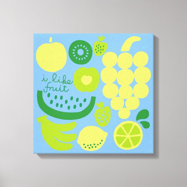 ICH MAG FRUIT Canvas Print Leinwanddruck (Vorderseite)