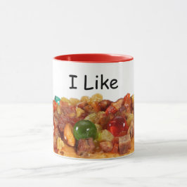 Ich mag Fruitcake Kaffeekochen Tasse