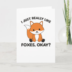 Ich mag Füchse einfach wie Funny Fox Karte