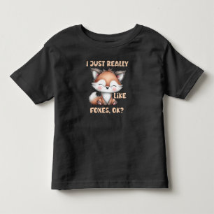 Ich mag Füchse einfach wirklich gerne Kinder Kleinkind T-shirt