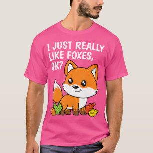 Ich mag Füchse Funny Fox Lover Boys Girl T-Shirt