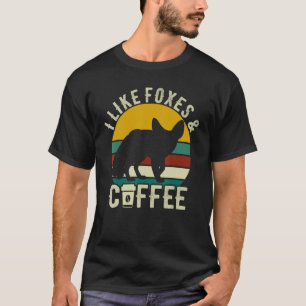 Ich mag Füchse & Kaffee Lustig Retro Vintage Füchs T-Shirt