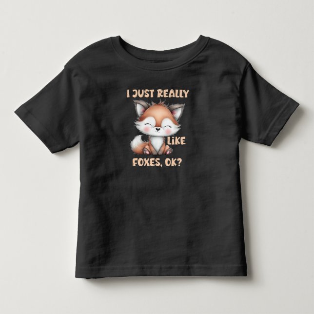 Ich mag Füchse Kinder einfach wirklich gerne Kleinkind T-shirt (Vorderseite)