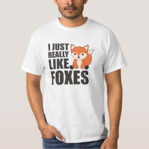 Ich mag Füchse Niedliche Tiere Orange Fox T-Shirt
