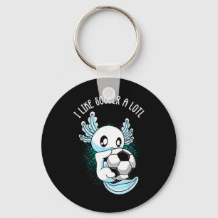 Ich mag Fußball sehr Axolotl Fußballtraining Fuß Schlüsselanhänger