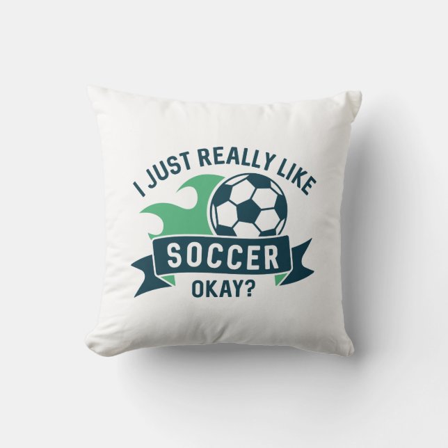 Ich mag Fußball wirklich gut. Kissen (Vorderseite)