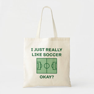 Ich mag Fußball wirklich gut. Tragetasche
