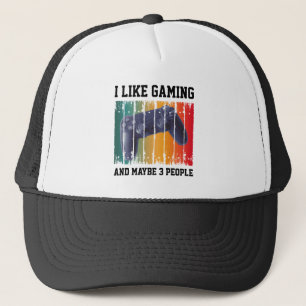 ICH MAG GAMING UND VIELLEICHT 3 PERSONEN TRUCKERKAPPE